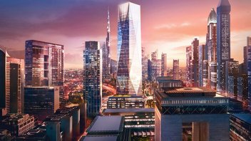 Skyscrapers of ICD Brookfield Place in Dubai