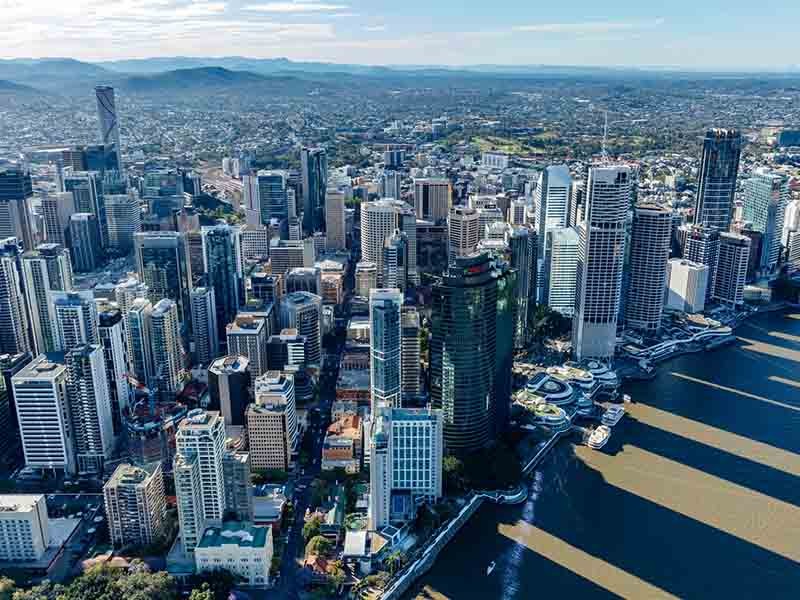 Aerial view of a city