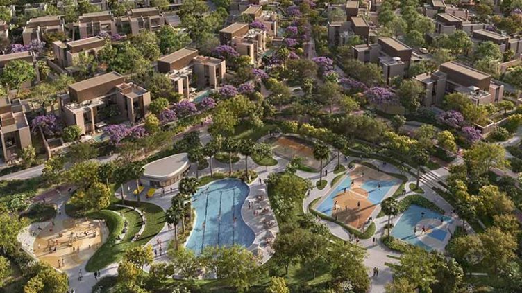Aerial view of Aldar hotel