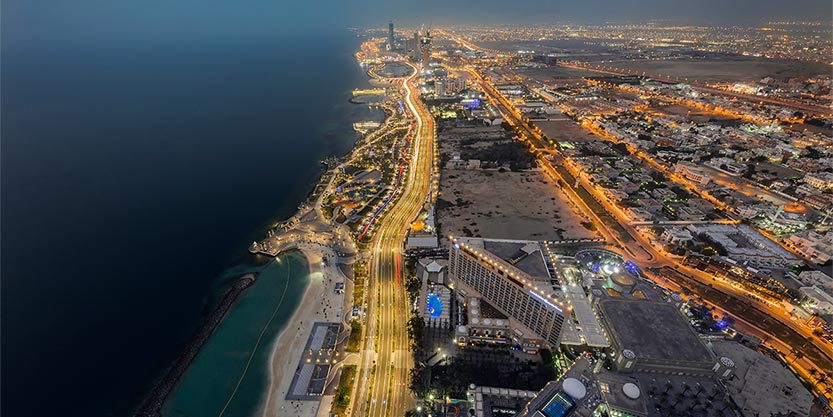 High Angle View Of Illuminated Light Trails On Highway At Night