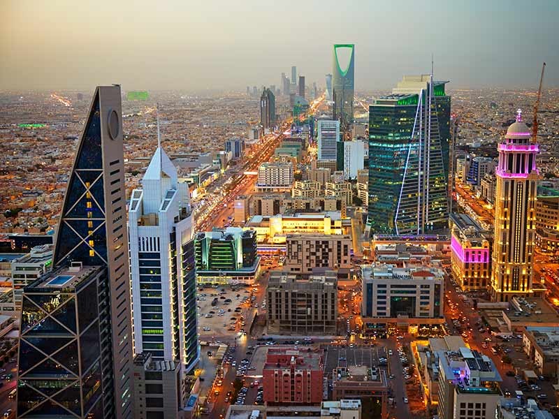 Beautiful Riyadh City Skyline Night view