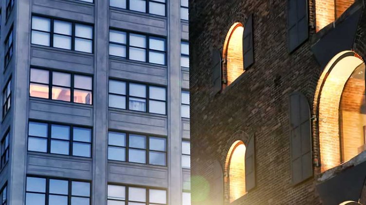 Beautiful modern architecture of office building