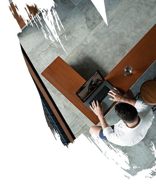 man working on Laptop